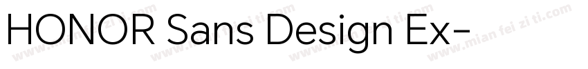 HONOR Sans Design Ex字体转换